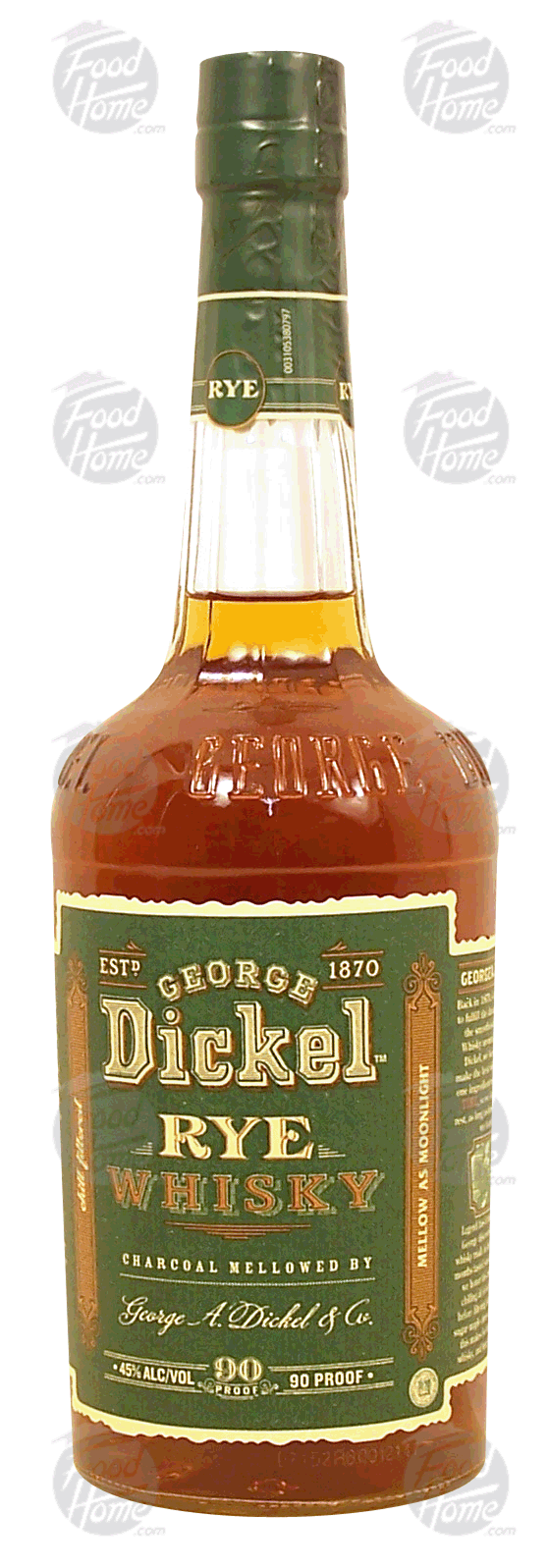 George Dickel  rye whisky, charcoal mellowed, 45% alc. by vol. Full-Size Picture